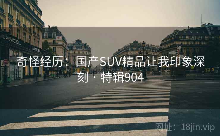 奇怪经历：国产SUV精品让我印象深刻 · 特辑904